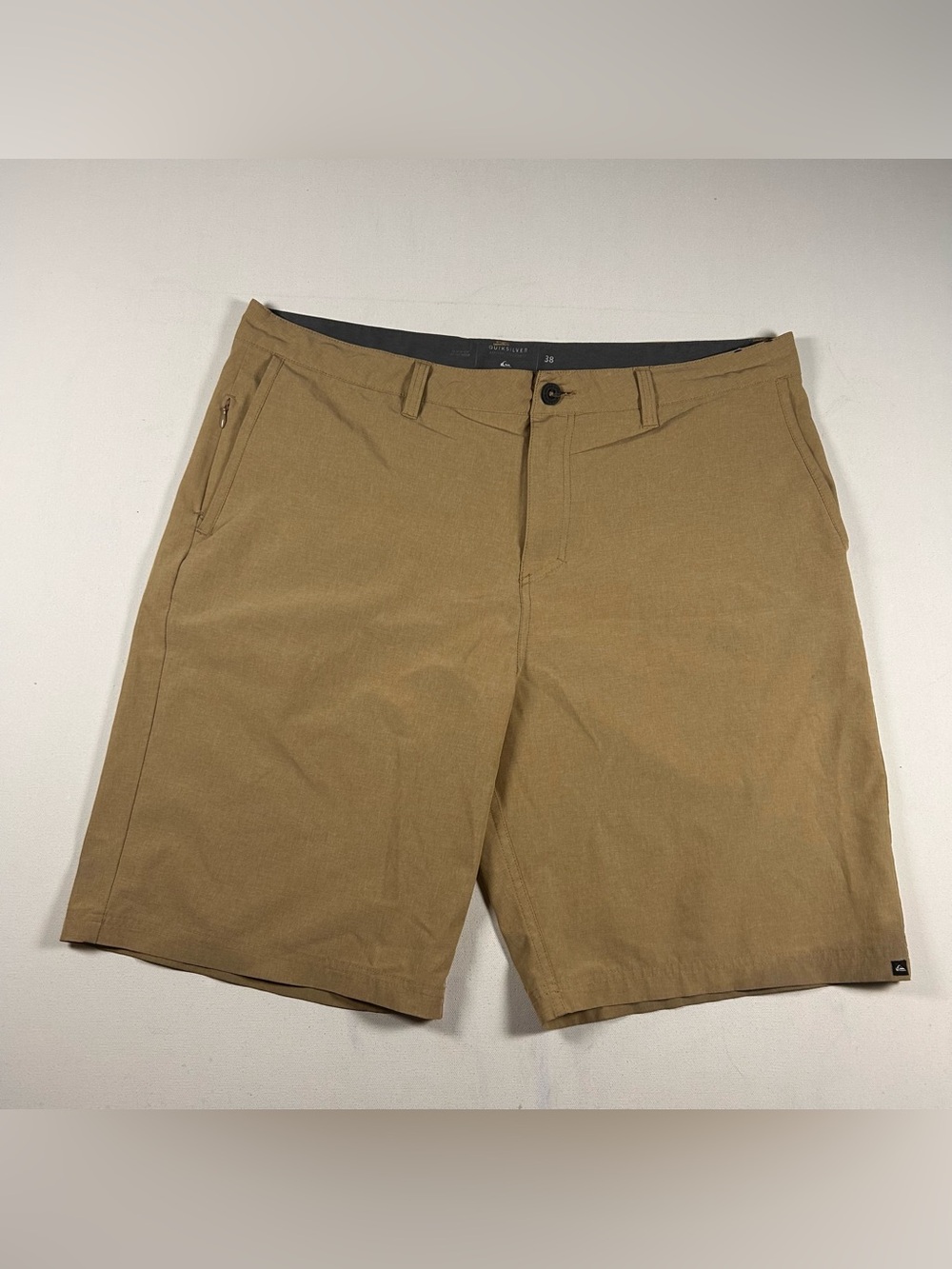 Quicksilver Amphibian Shorts Mens 38, Khaki, Stretch Water Hybrid
